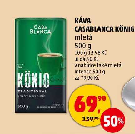 KÁVA CASABLANCA KÖNIG, 500 g v akci