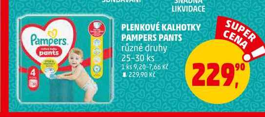 PLENKOVÉ KALHOTKY PAMPERS PANTS, 25-30 ks