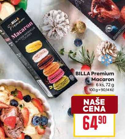 BILLA Premium Macaron 6 ks, 72 g