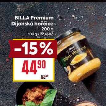 BILLA Premium Dijonská hořčice 200 g 