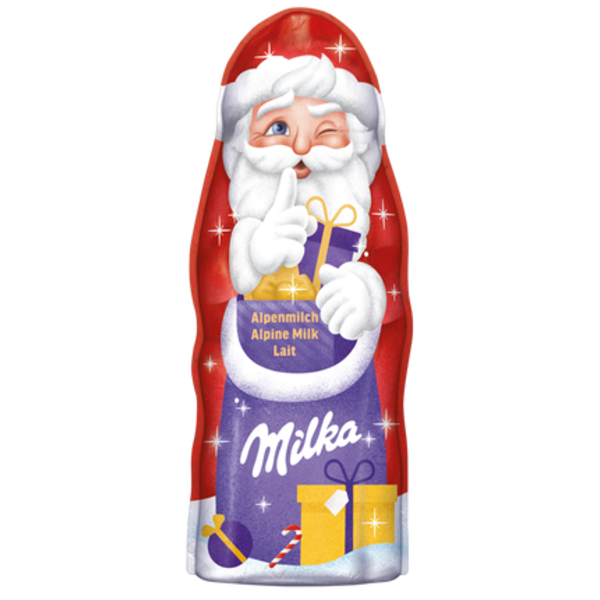 Milka dutá figurka Santa z mléčné čokolády