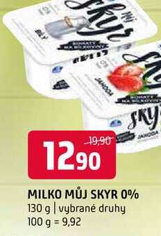 Milko Můj Skyr 130g, vybrané druhy