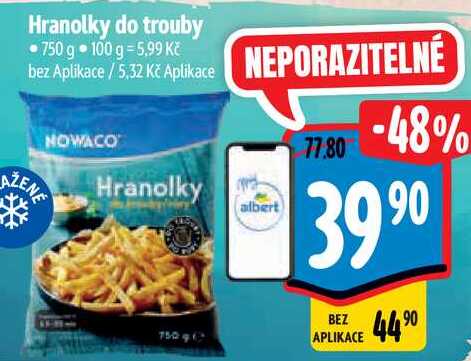 Hranolky do trouby, 750 g 