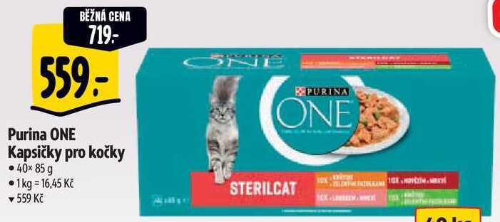 Purina ONE Kapsičky pro kočky, 40x 85 g 