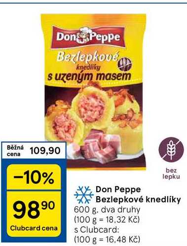 Don Peppe Bezlepkové knedlíky s uzeným masem, 600 g