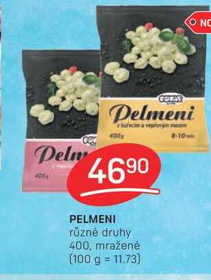 PELMENI různé druhy 400, mražené 