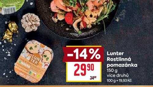 Lunter rostlinná pomazánka 150g, vybrané druhy