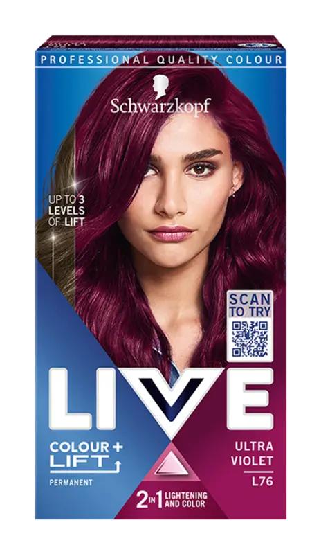 Schwarzkopf Barva na vlasy Live Colour + Lift L76 ultra violet, 1 ks