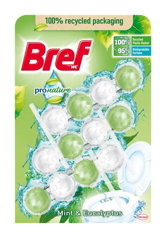 Bref Tuhý WC blok ProNature Mint & Eucalyptus, 150 g