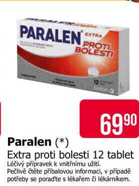 Paralen Extra proti bolesti 12 tablet 