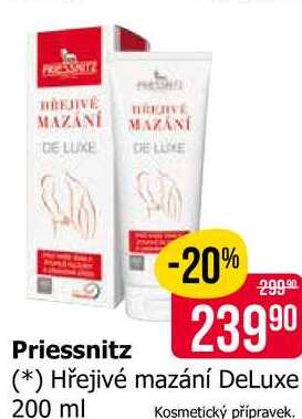 Priessnitz Hřejivé mazání DeLuxe 200 ml