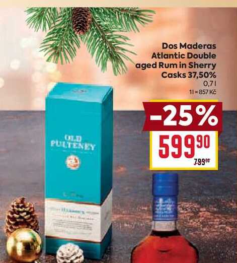 Dos Maderas Atlantic Double aged Rum in Sherry Casks 37,50% 0,7l