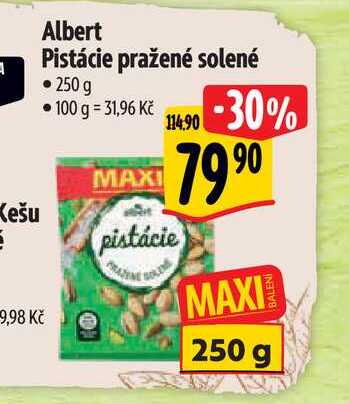   Albert Pistácie pražené solené • 250 g 