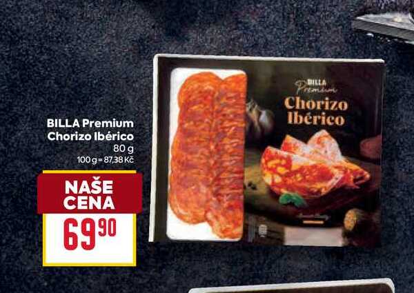 BILLA Premium Chorizo Ibérico 80 g 