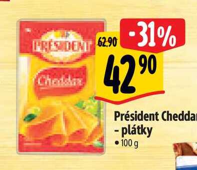   Président Cheddar - plátky 100 g 