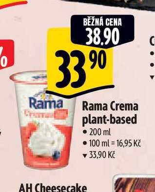   Rama Crema plant-based • 200 ml   v akci