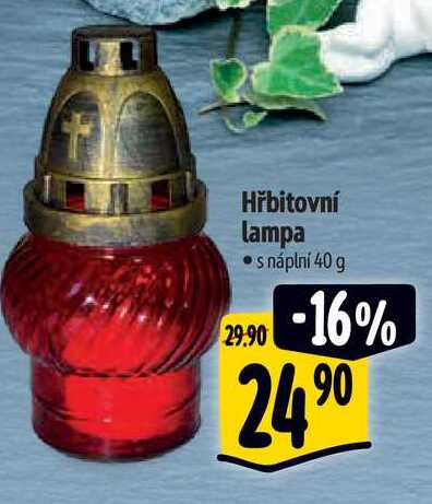 Hřbitovní lampa • s náplní 40 g 