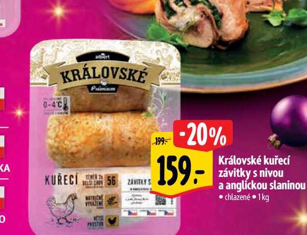  Královské kuřecí závitky s nivou a anglickou slaninou   1kg 