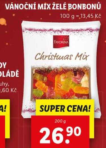 VÁNOČNÍ MIX ŽELÉ BONBONŮ, 200 g