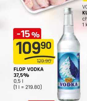 FLOP VODKA 37,5% 0,5l v akci