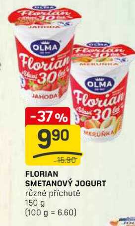 FLORIAN SMETANOVÝ JOGURT různé příchutě 150 g