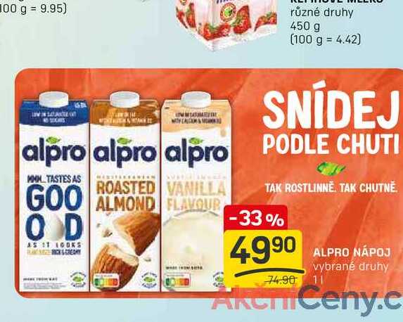 ALPRO NÁPOJ 1l v akci