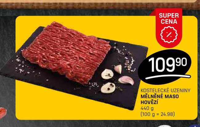 MĚLNĚNÉ MASO HOVĚZÍ 440 g 