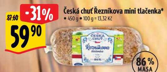 Česká chuť Řezníkova mini tlačenka, 450 g 