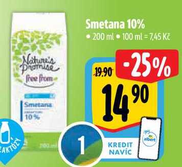 Smetana 10%, 200 ml