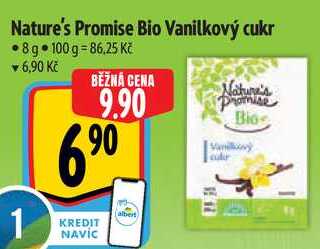 Nature's Promise Bio Vanilkový cukr, 8 g 