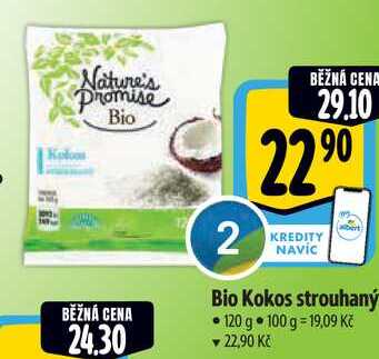 Bio Kokos strouhaný, 120 g