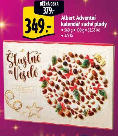 Albert Adventní kalendář suché plody, 560 g