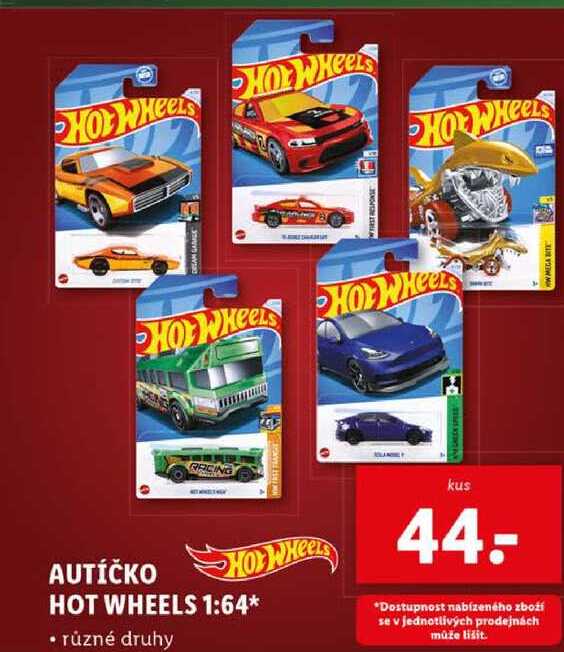 AUTÍČKO HOT WHEELS 1:64