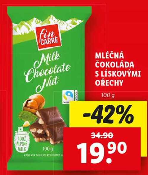 MLÉČNÁ ČOKOLÁDA S LÍSKOVÝMI OŘECHY, 100 g