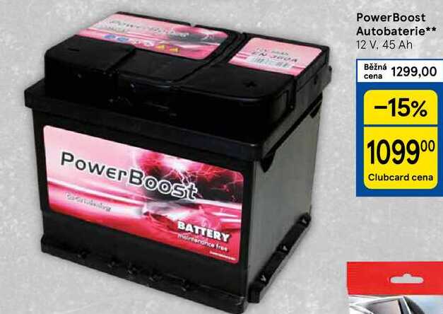 PowerBoost Autobaterie, 12 V. 45 Ah 