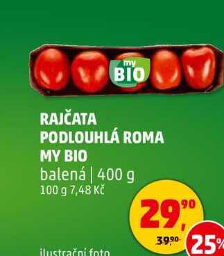 RAJČATA PODLOUHLÁ ROMA MY BIO balená, 400 g 