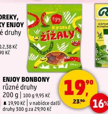 ENJOY BONBONY různé druhy, 200 g