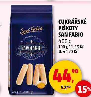 CUKRÁŘSKÉ PIŠKOTY SAN FABIO, 400 g