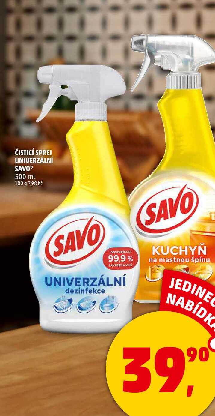 savo ČISTICÍ SPREJ UNIVERZÁLNÍ SAVO, 500 ml 