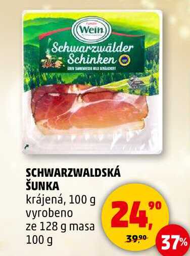 SCHWARZWALDSKÁ ŠUNKA krájená, 100 g 