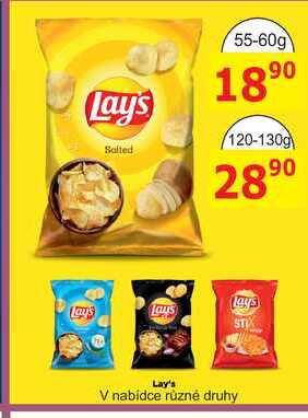 Lays Salted 55-60g 