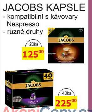 JACOBS KAPSLE - kompatibilní s kávovary Nespresso - různé druhy 20ks 