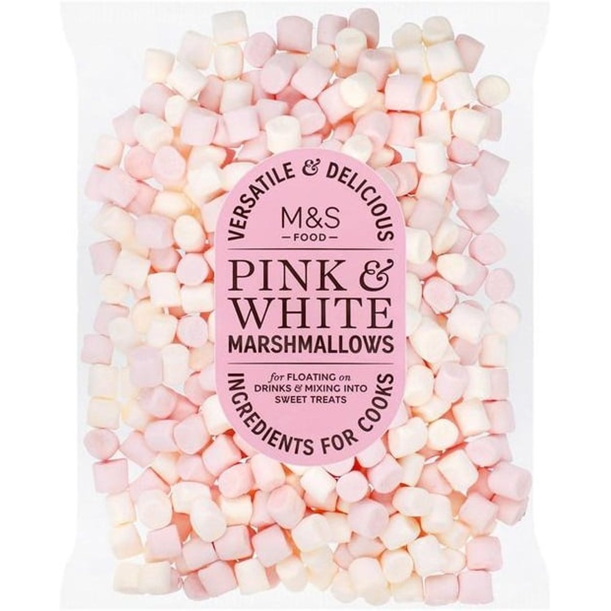 Marks & Spencer Růžové a bílé bonbóny marshmallow