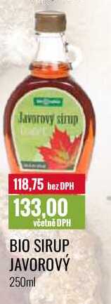 BIO SIRUP JAVOROVÝ 250ml 