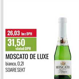 MOSCATO DE LUXE bianco 0,2l