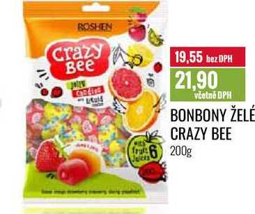 BONBONY ŽELE CRAZY BEE 200g 