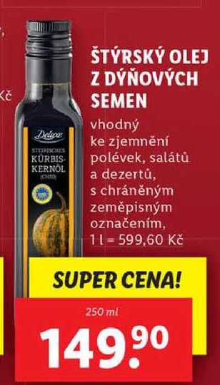 ŠTÝRSKÝ OLEJ Z DÝŇOVÝCH SEMEN, 250 ml