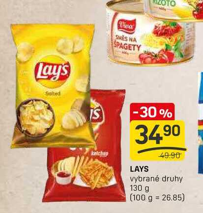 LAYS vybrané druhy 130 g