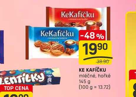 KE KAFÍČKU mléčné, hořké 145 g