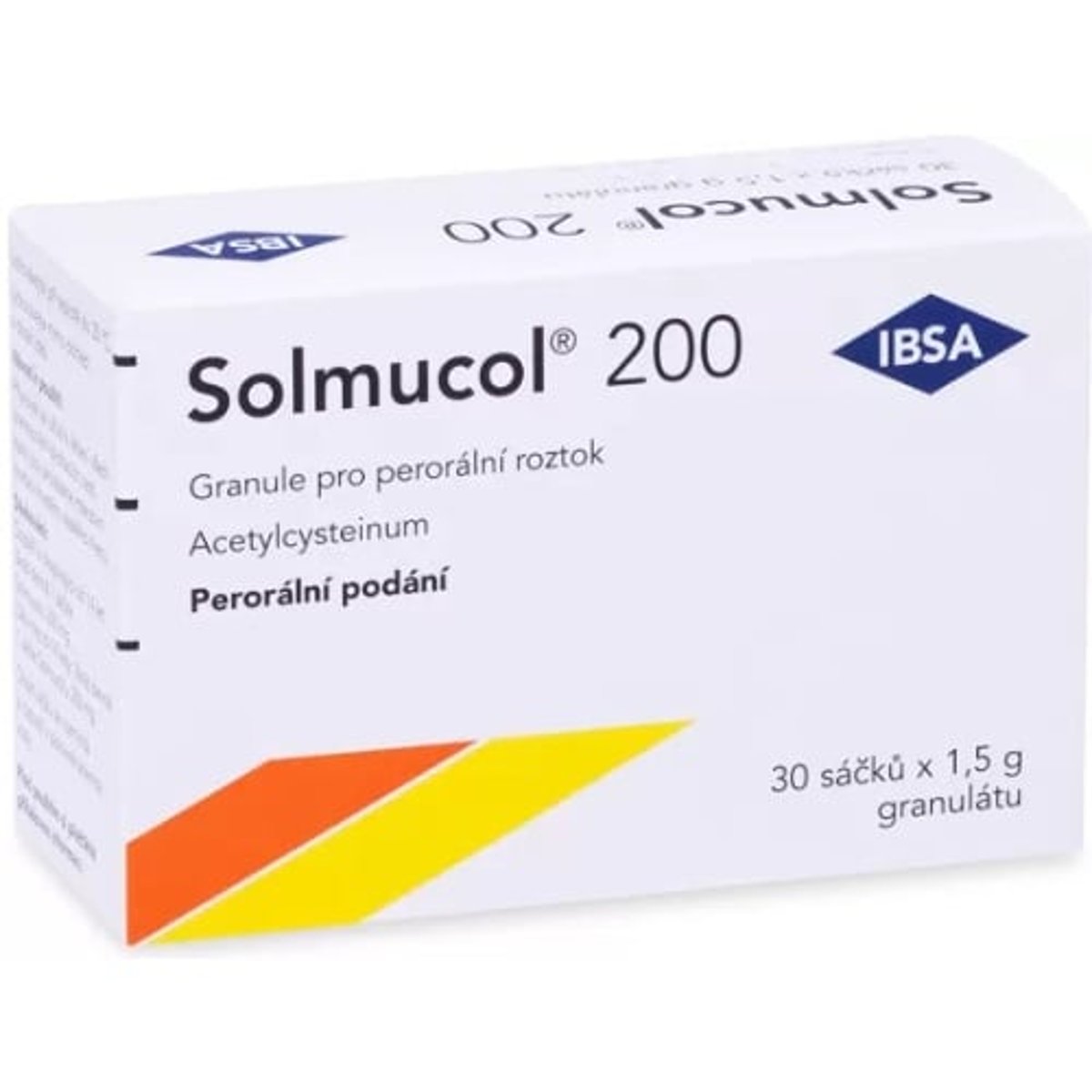 SOLMUCOL 200MG Granule pro perorální roztok v sáčku 30